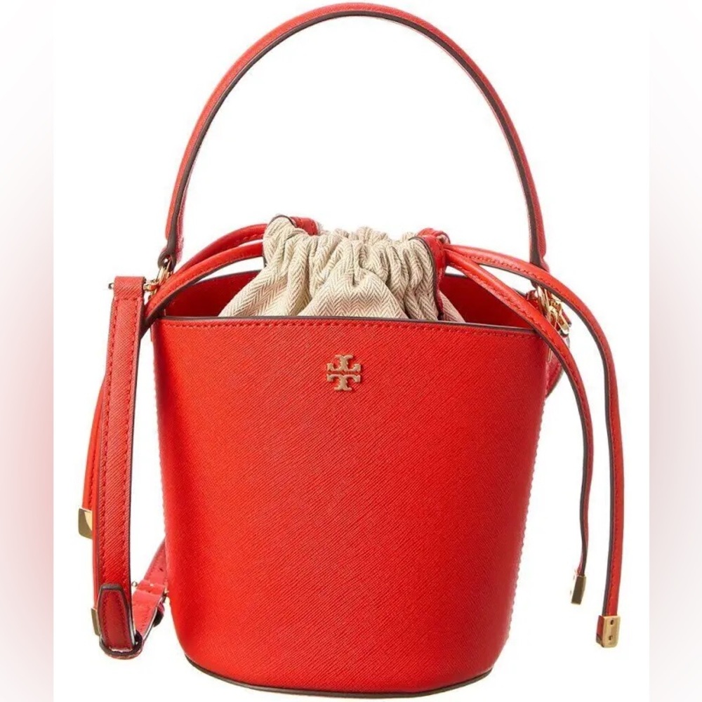 Tory Burch Emerson Mini Bucket Bag Bright Samba Orange